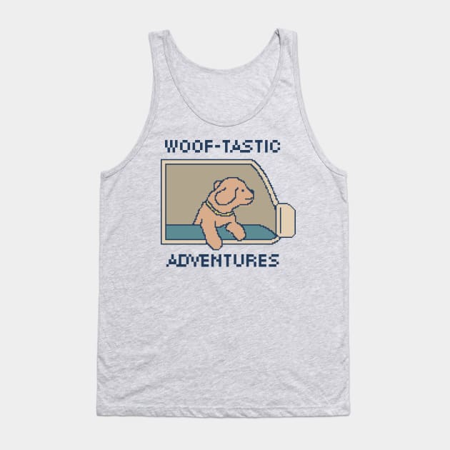 Woof-tastic Adventures - 8bit Tank Top by pxlboy